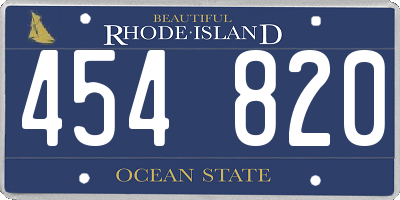RI license plate 454820