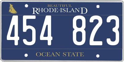 RI license plate 454823
