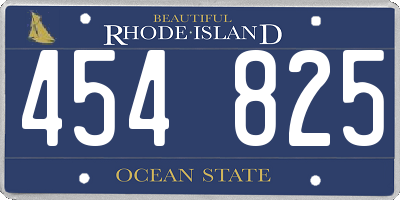 RI license plate 454825