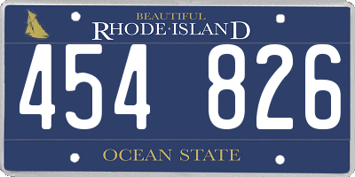 RI license plate 454826
