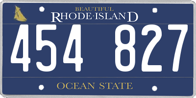 RI license plate 454827