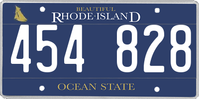 RI license plate 454828