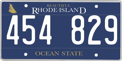 RI license plate 454829