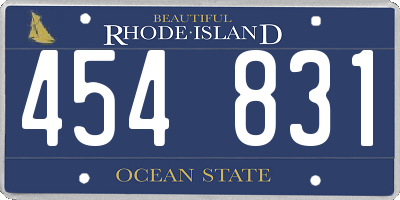 RI license plate 454831