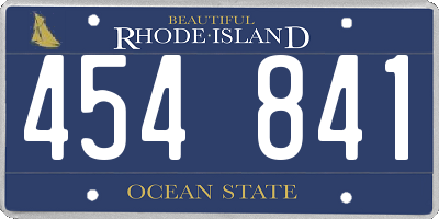 RI license plate 454841