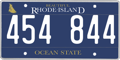 RI license plate 454844