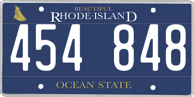 RI license plate 454848