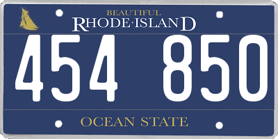 RI license plate 454850