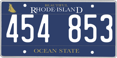RI license plate 454853