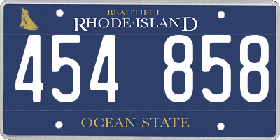 RI license plate 454858
