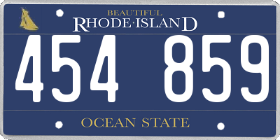 RI license plate 454859