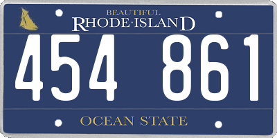 RI license plate 454861