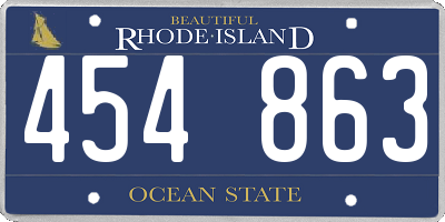 RI license plate 454863