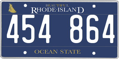 RI license plate 454864
