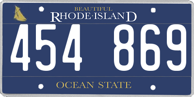 RI license plate 454869