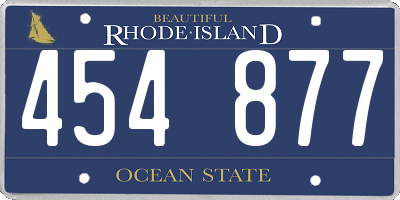 RI license plate 454877