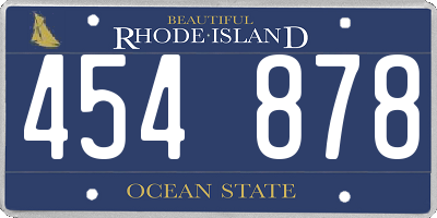 RI license plate 454878