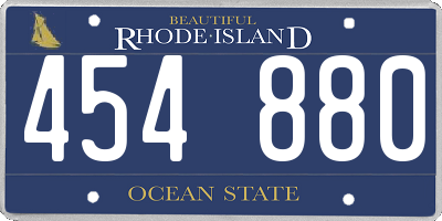RI license plate 454880