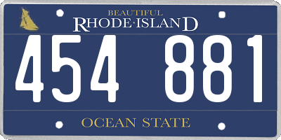 RI license plate 454881