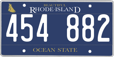 RI license plate 454882