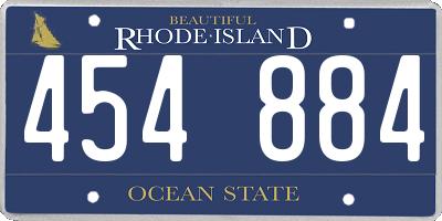 RI license plate 454884
