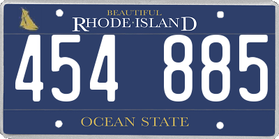 RI license plate 454885