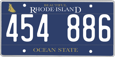 RI license plate 454886