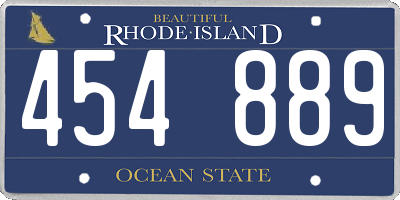 RI license plate 454889