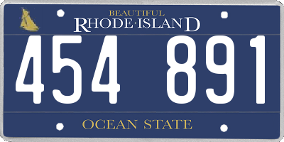 RI license plate 454891