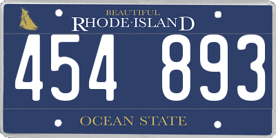 RI license plate 454893