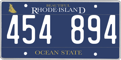 RI license plate 454894