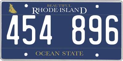 RI license plate 454896