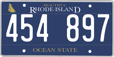 RI license plate 454897