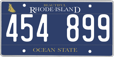 RI license plate 454899