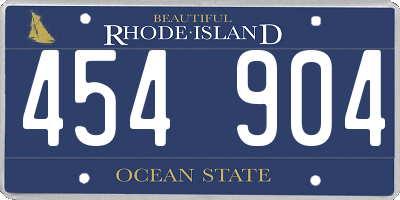 RI license plate 454904