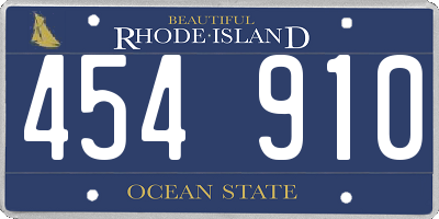 RI license plate 454910