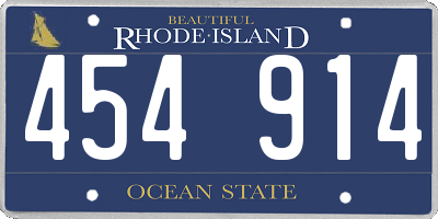 RI license plate 454914