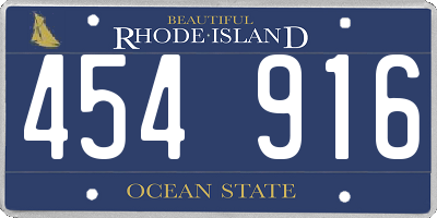 RI license plate 454916