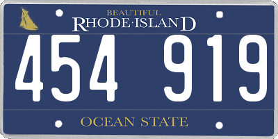 RI license plate 454919