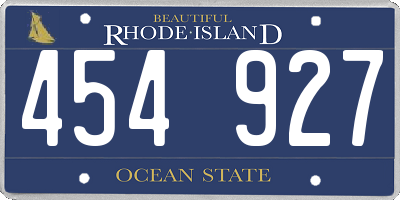 RI license plate 454927