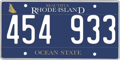 RI license plate 454933