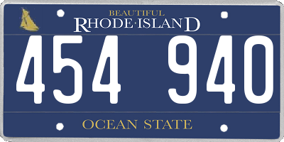 RI license plate 454940