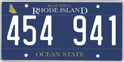 RI license plate 454941