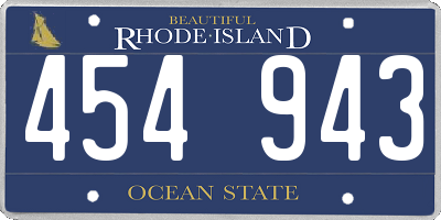 RI license plate 454943