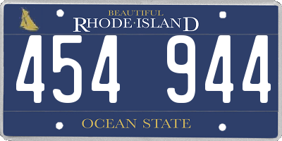 RI license plate 454944