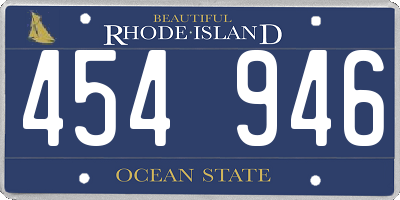 RI license plate 454946