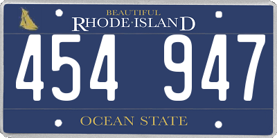 RI license plate 454947