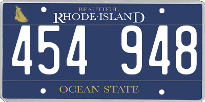 RI license plate 454948