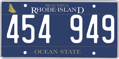 RI license plate 454949
