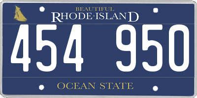 RI license plate 454950